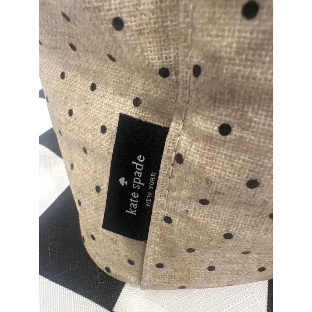Kate Spade Out To Lunch Insulated Bag Polka Dot Tan Gold Zip Tote travel work